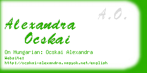 alexandra ocskai business card